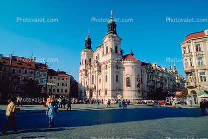 Church, buildings, Old Town Square, Prague