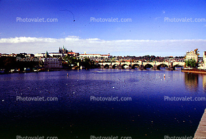 Charles Bridge, Vltava River, Prague, Shoreline