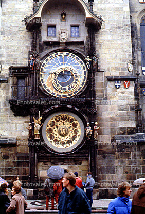 Prague Astronomical Clock, Zodiac, outdoor clock, outside, exterior, building