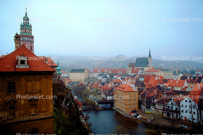 Prague, Vltava River, skyline