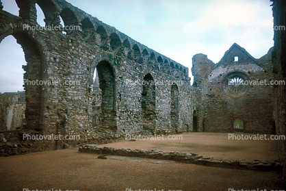 Bishops Palace, ruins, Saint Davids, Wales, 1950s