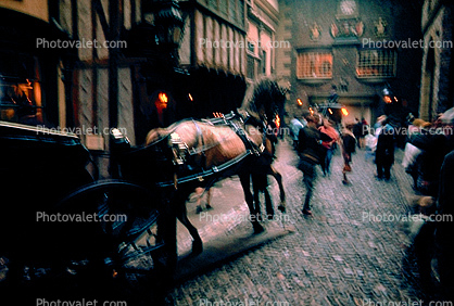 Horse Carriage, York, England, Edinburgh, Scotland, 1950s