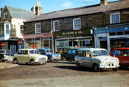 Mini Cooper, minicar, York, England, Edinburgh, Scotland, 1960s