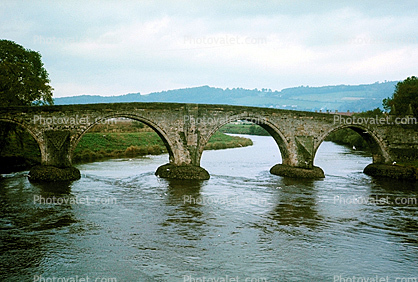 Stone Arch Bridge, eastern central Scotland, River, 1950s