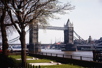 Tower Bridge, London, River Thames, 1950s