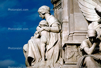 Charity, west side of Victoria Memorial,  London
