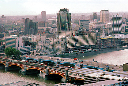 Bridge, River Thames, London, Cityscape, skyline, buildings, skyscraper, Downtown, Metropolitan, Metro, Outdoors, Outside, Exterior