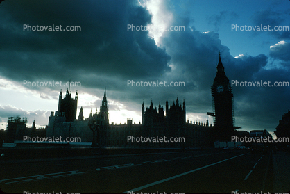 London, House of Parliament, landmark, clouds, big ben