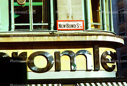 New Bond Street, London, sign, City of Westminster