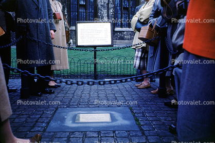 Site of Scaffold Memorial to Anne Boleyn, one of Henery the Eigth wives, England