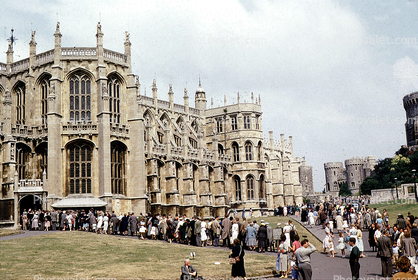 St George's Chapel, Windsor Castle, England, landmark, Anglican Church, 1950s