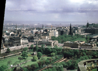 skyline, gardens, Edinburgh, Scotland