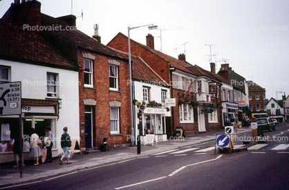 Houses, Homes, street, buildings, Glastonbury, England