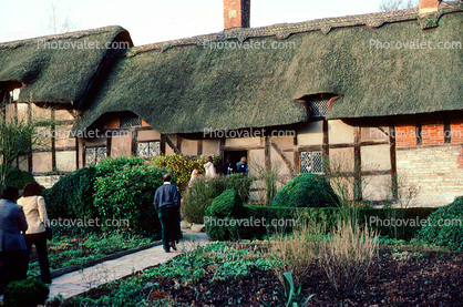 Anne Hathaway's Cottage, Thatched Roof Houses, Homes, Grass Roof, buildings, Stratford-upon-Avon, England, building