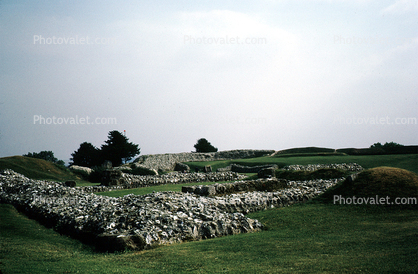 Remains of the former Royal Palace, Old Sarum, Salisbury, England