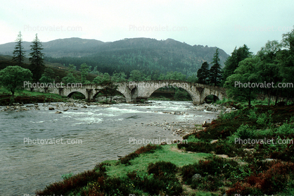 Bridge, River, Stone Arch, Forest, Forest, Balmoral Castle, Aberdeenshire, Scotland