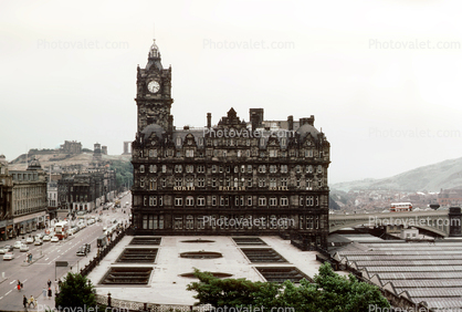 North British Hotel, Clock Tower, Road, Building, Scotland