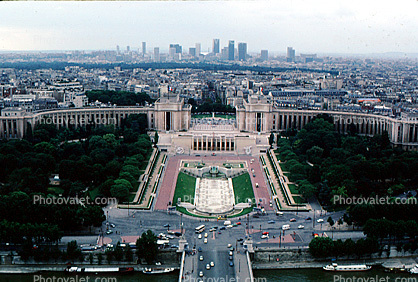 View from Eiffel Tower, skyline, buildings