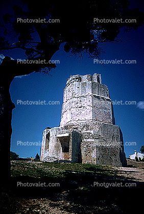 Tower, building, Nimes France, April 1967, 1960s