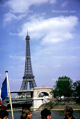 Eiffel Tower from the River Seine, May 1967, 1960s