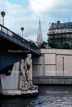 River Seine, Statue, 1950s