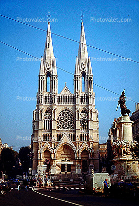 Eglise des R?form?s, Cathedral, Landmark, Statue, Street