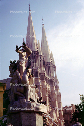 Female Statue, Woman, Church, Cathedral, Building