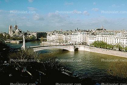River Seine, Skyline, Cityscape, Bridge