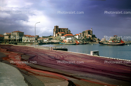 Fishing Village, Waterfront, Castle, Harbor, Docks, July 1971, 1970s