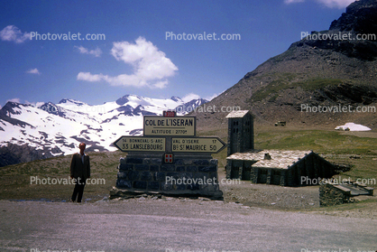 Col De L'iseran, Alps, grey-stone church, Home, House, Glacier, July 1971, 1970s