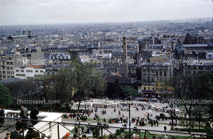 Looking down into Paris from the steps of the Sacre Cour, May 1959, 1950s