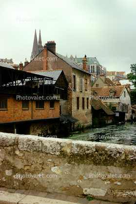 River, Homes, Buildings, Chartes