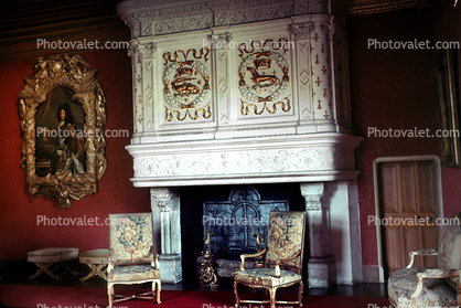 Fireplace, Chairs, Palace, Frame, Chambers