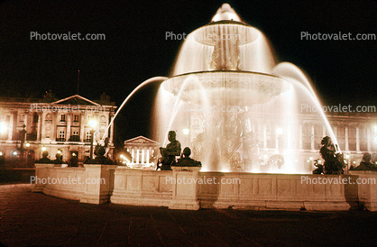Water Fountain, aquatics, Nighttime
