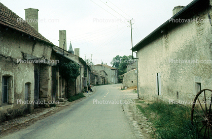 Homes, houses, road, village