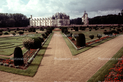 Chateau, Path, walkway, gardens