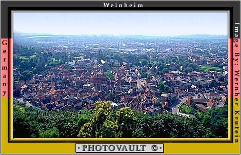 Rooftops, Cityscape, Weinheim, Red Roofs, Valley, Village, Town