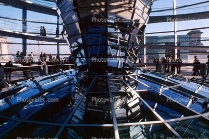 Steel Glass Dome, Reichstag, Berlin, Bundestag, German national Parliament, Berlin