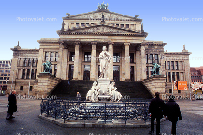 The Concert Hall, Konzerthaus, home to the Berlin Symphony Orchestra, sculpture, statue, Berlin