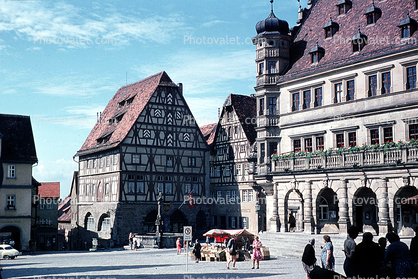 Town Center, buildings, Rothenburg ob der Tauber, Bavaria, Middle Franconia, Ansbach