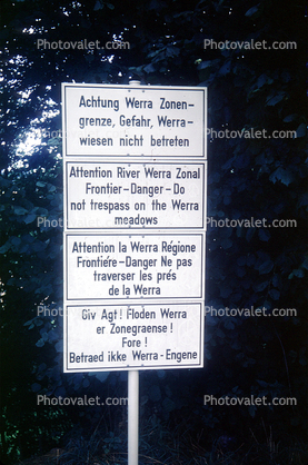 River Werrel, warning sign
