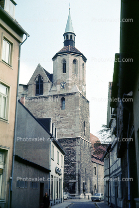 Saint Magnus Church, Magni, steeple, spire, building, Braunschweig, Lower Saxony