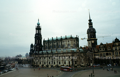 The Hofkirche, Dresden Cathedral, or the Cathedral of the Holy Trinity, Tower, buildings, landmark, Roman Catholic Cathedral, Dresden