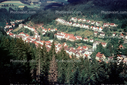 Village, Mountainside, Trees, Triberg