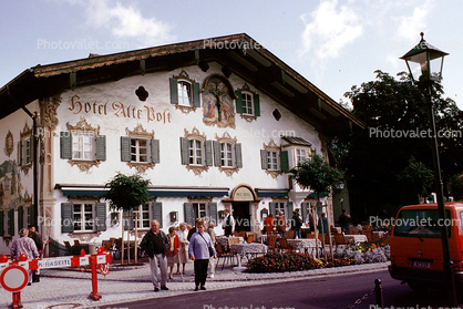 Hotel Alte Post, Wall Art, Luftlmalerei, wall-painting, L?ftlmalerei, Oberammergau, Garmisch-Partenkirchen district, Bavaria