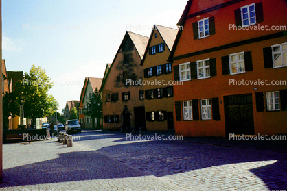 Cobblestone Street, Homes, Dinkelsbuhl, Bavaria