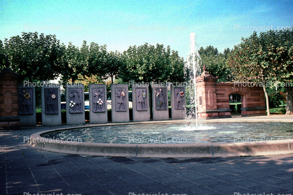 Water Fountain, aquatics, monument, pond, Mainz, Rhineland-Palatinate