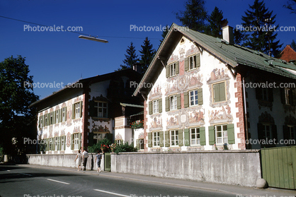 Home, House, Painting, Fairytale, L?ftlmalerei, Wall Art, Luftlmalerei, wall-painting, Oberammergau, Bavaria, Garmisch-Partenkirchen