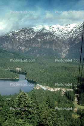 Lake, Forest, Mountains, Alps, Snow, Ice, Zugspitze, Woodland, Trees