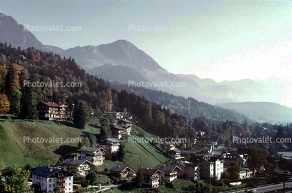 Hillside, Homes, Houses, Buildings, Forest, Alps, Berchtesgaden, Bavaria